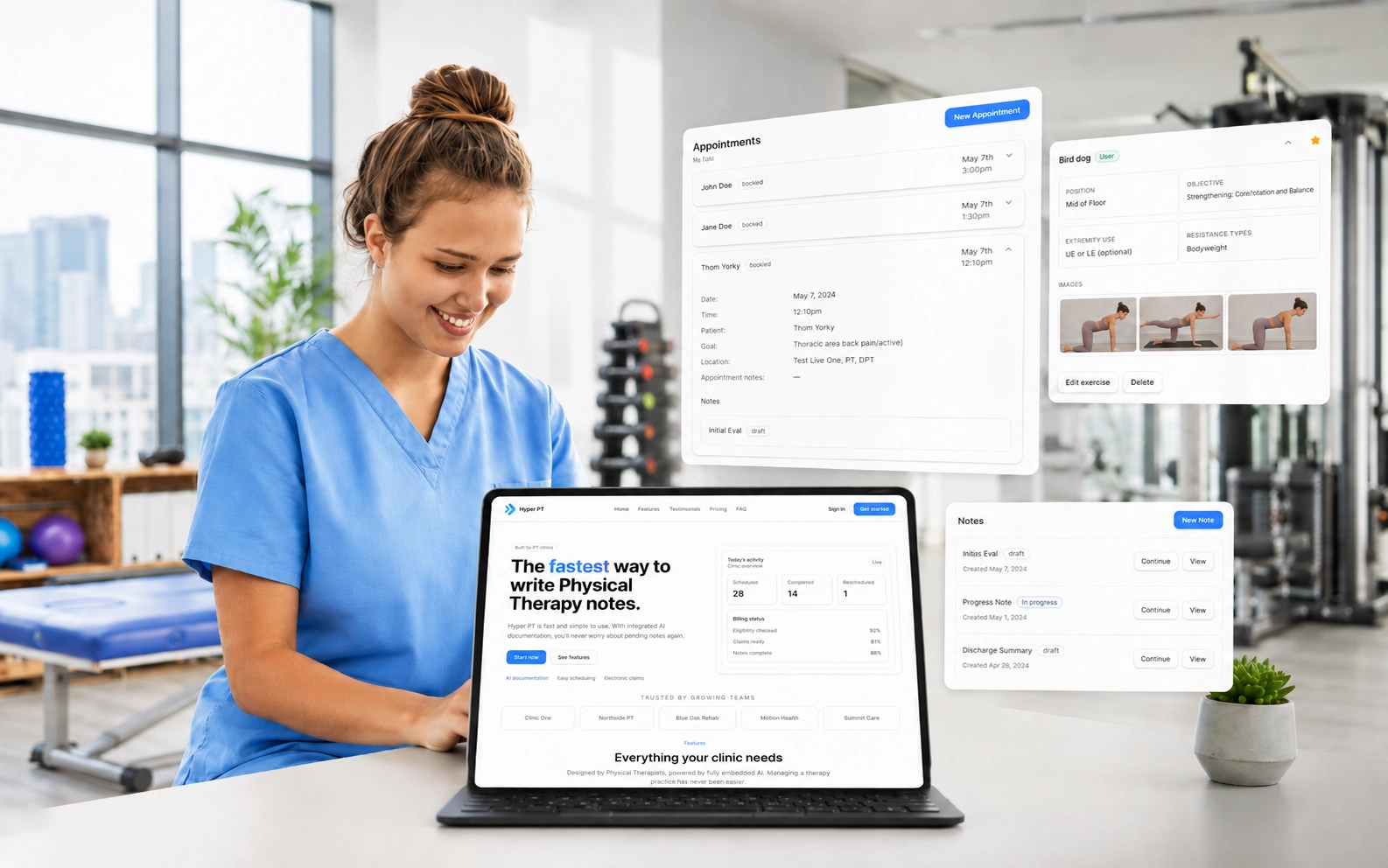 Hyper PT application interface